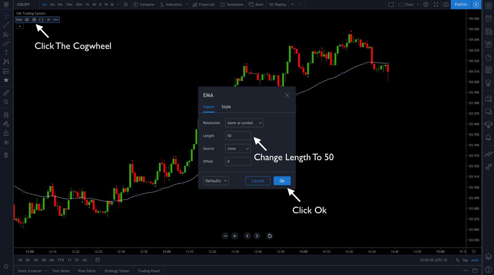 Moving Average Exponential TradingView Best Lenght Settings